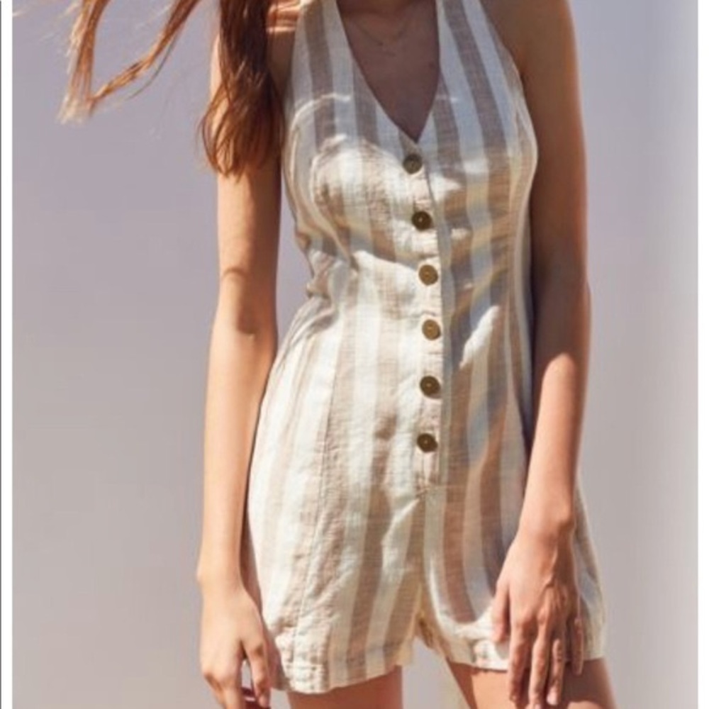 Urban Outfitters Sand Stripe Romper